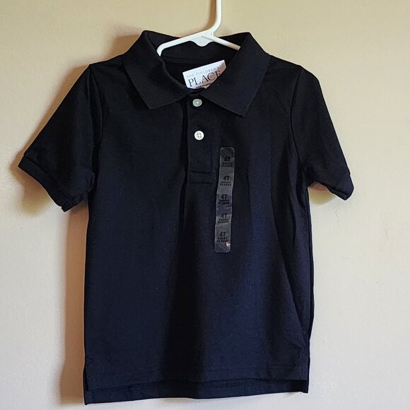 The Children's Place Boys' Uniform Black Polo Size 4T NWT - Picture 2 of 6